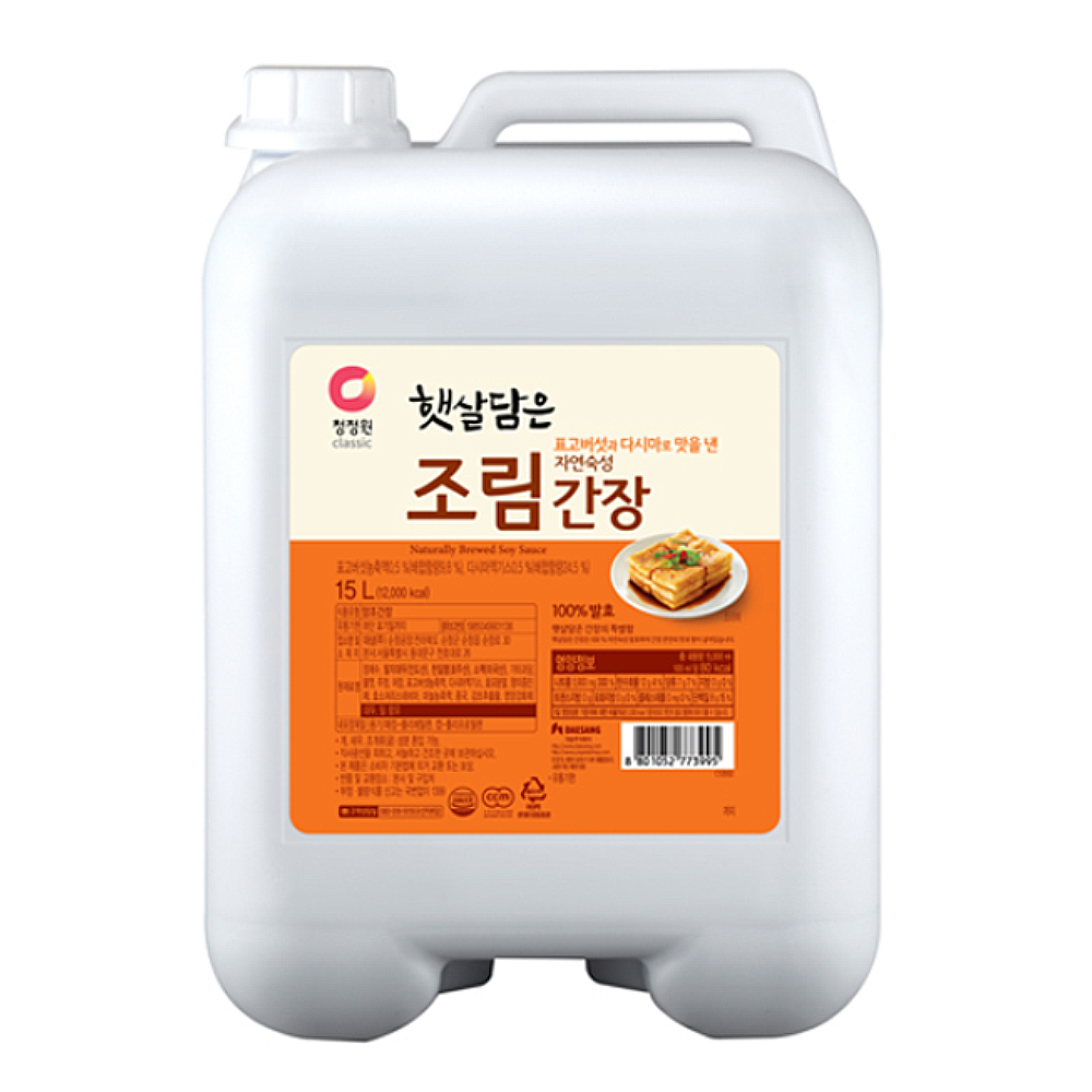 청정원 햇살담은 자연숙성 조림간장 15L : 식품소재몰