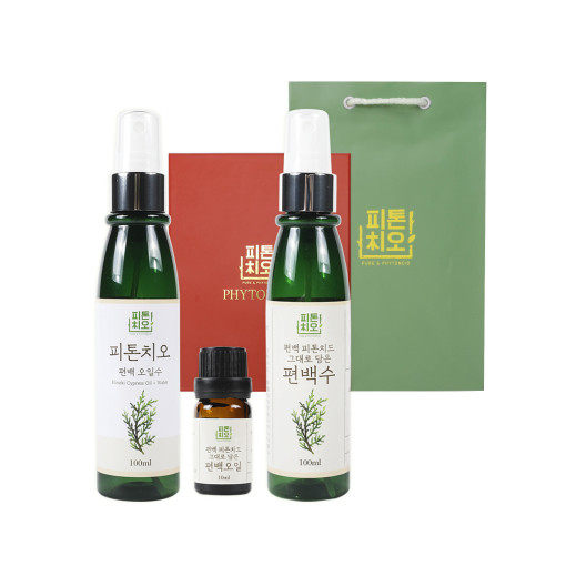 피톤치오 3종 선물세트 베이스 고농축 피톤치드원액 스프레이 새집증후군제거 새가구 새집냄새 제거제 천연 셀프 청소 편백나무 : 주식회사엔공구