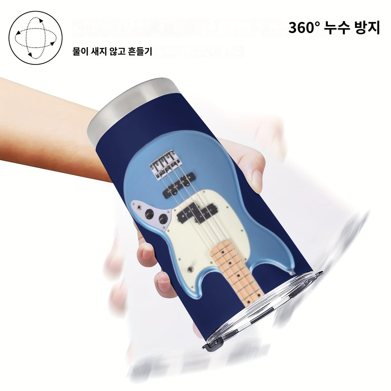 알리주니 기타 선물 일렉트릭 텀블러 연주자 스테인레스 스틸  커피 컵 남성 여성 음악가 애호가 크리스 : 알리주니