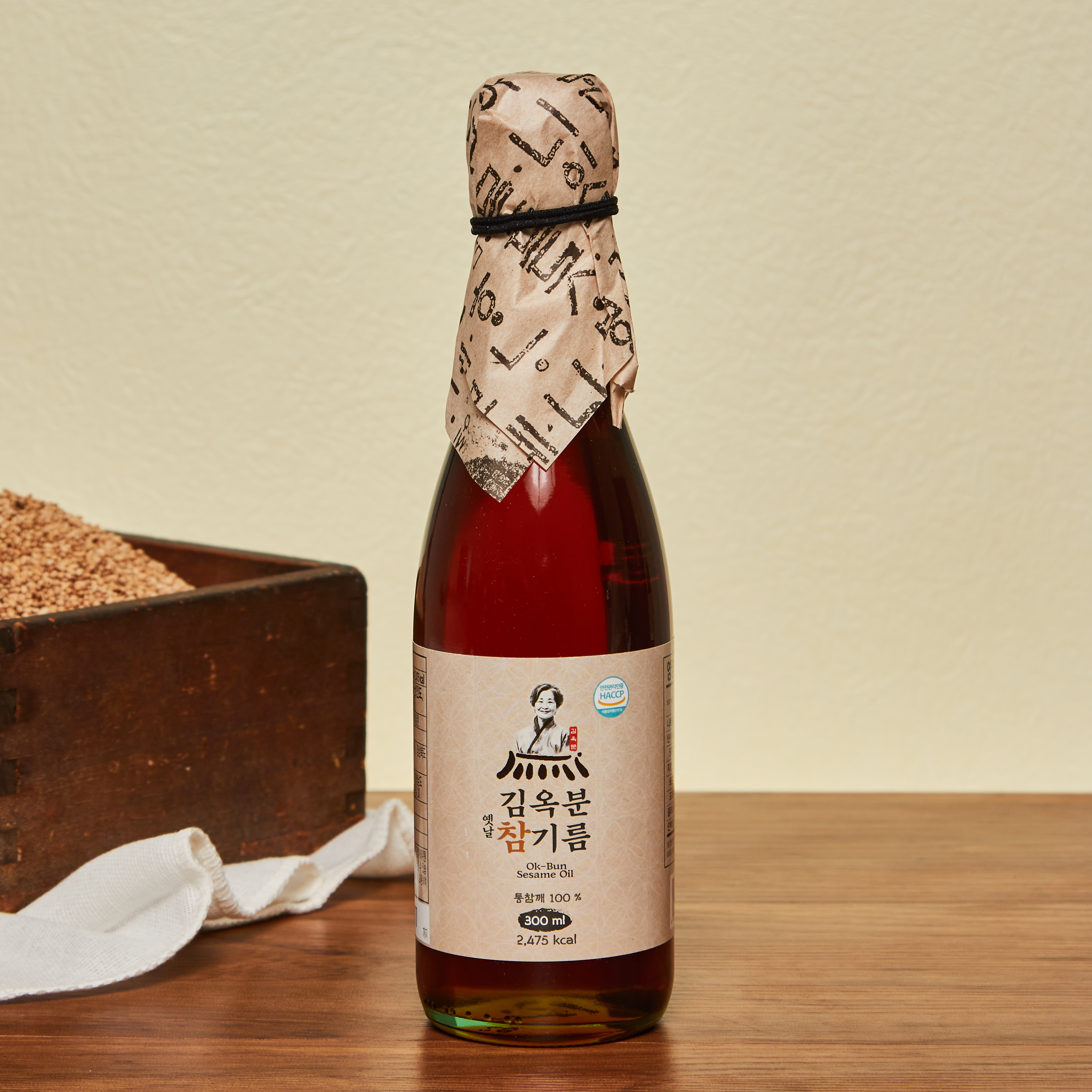 김옥분 옛날 참기름 통참깨 100% 300ml 저온압착 참기름 + 청아라 한끼 미역 : 파노라마마켓
