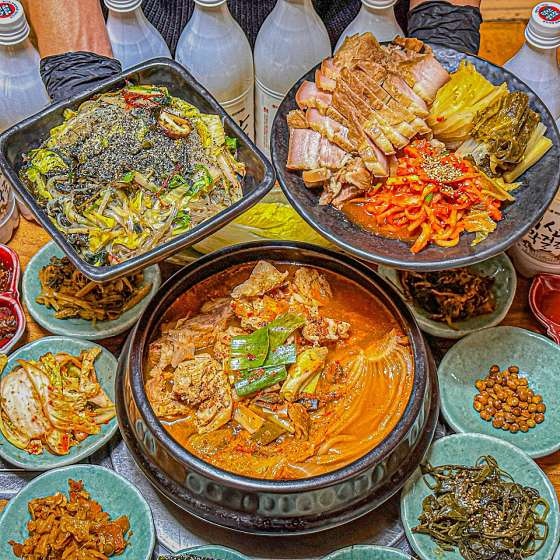 묵은지 갈비 전골 3인분 + 연잎밥 증정 밀키트 충북 진천 맛집 묵은지화련 : 로컬프리
