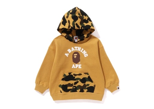 (베이프정품) 퍼스트 카모 컬리지 후드 키즈 1ST CAMO COLLEGE PULLOVER HOODIE : 망나니즈