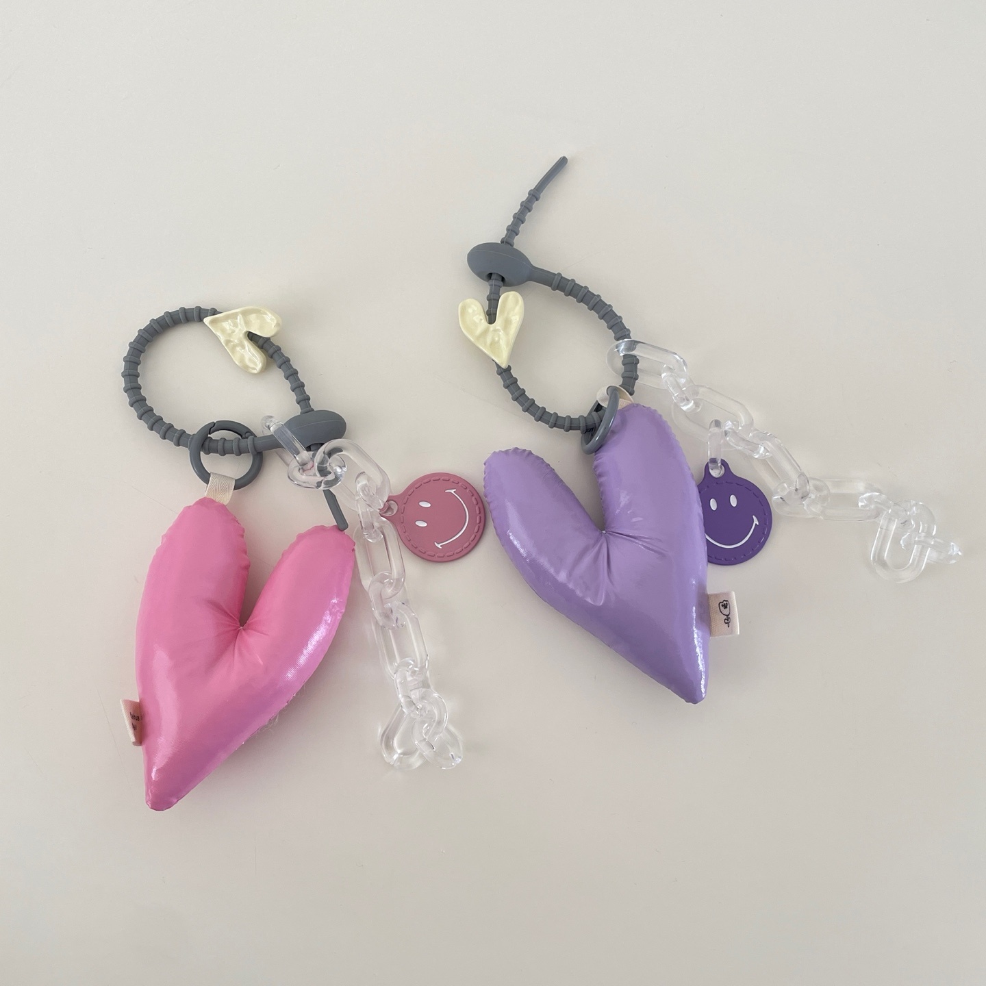 애나멜 하트 패딩 쿠션 키링 (4color) : 러브유어클로젯