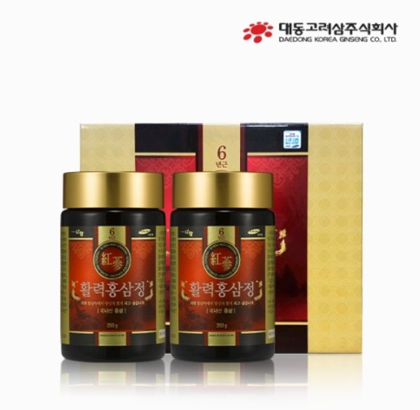 대동고려삼 불로건 활력홍삼정 500g(250g x 2병) 6년근국내산홍삼 : 유니드림몰