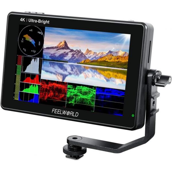 FEELWORLD LUT7S 7인치 2200nit 울트라 브라이트 SDI 터치 스크린 DSLR 카메라 필드 모니터(3D Lut 파형 벡터스코프 포함) 자동 광... 