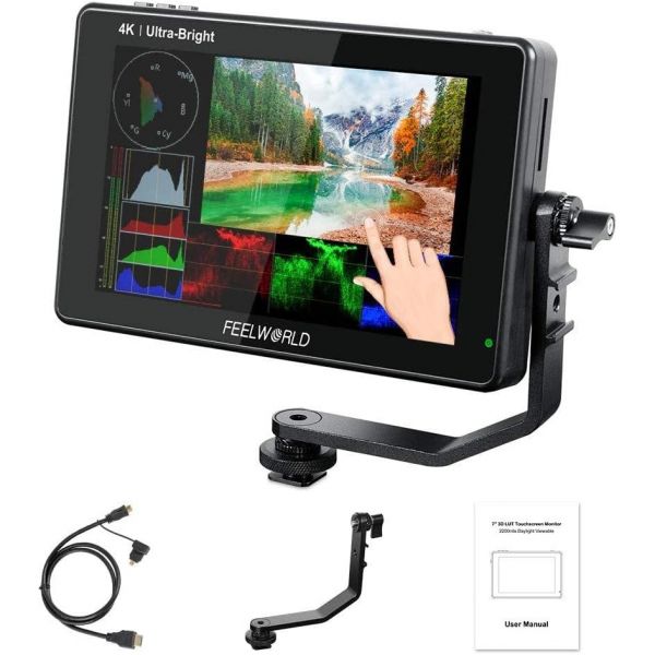 FEELWORLD LUT7 7인치 필드 모니터 4K 1920x1200 울트라 브라이트... DSLR 비디오 지원 3D Lut 파형 벡터스코프 입력 8. : 세화글로벌
