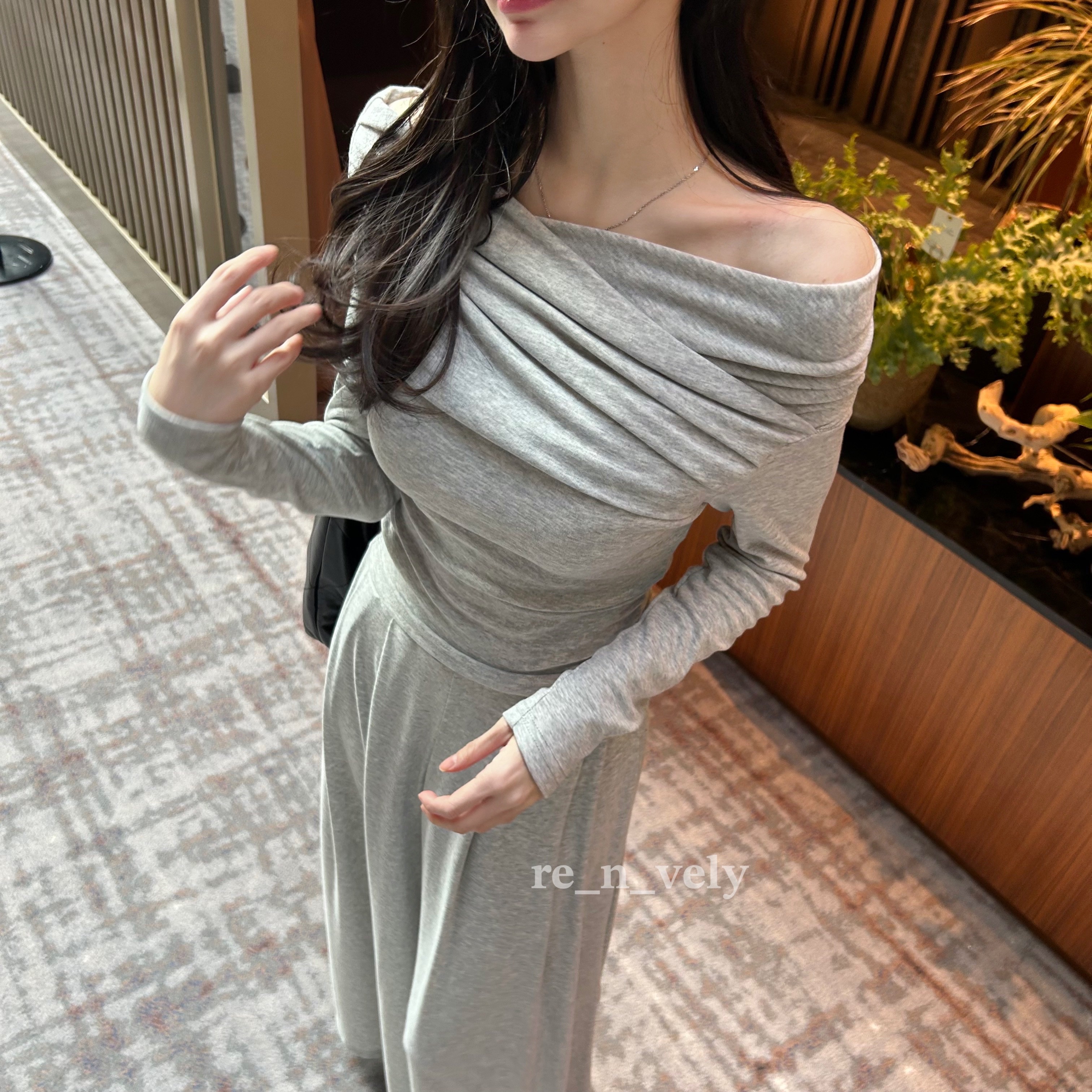 차르르 셔링 와이드 팬츠 세트 3color : 리앤블리