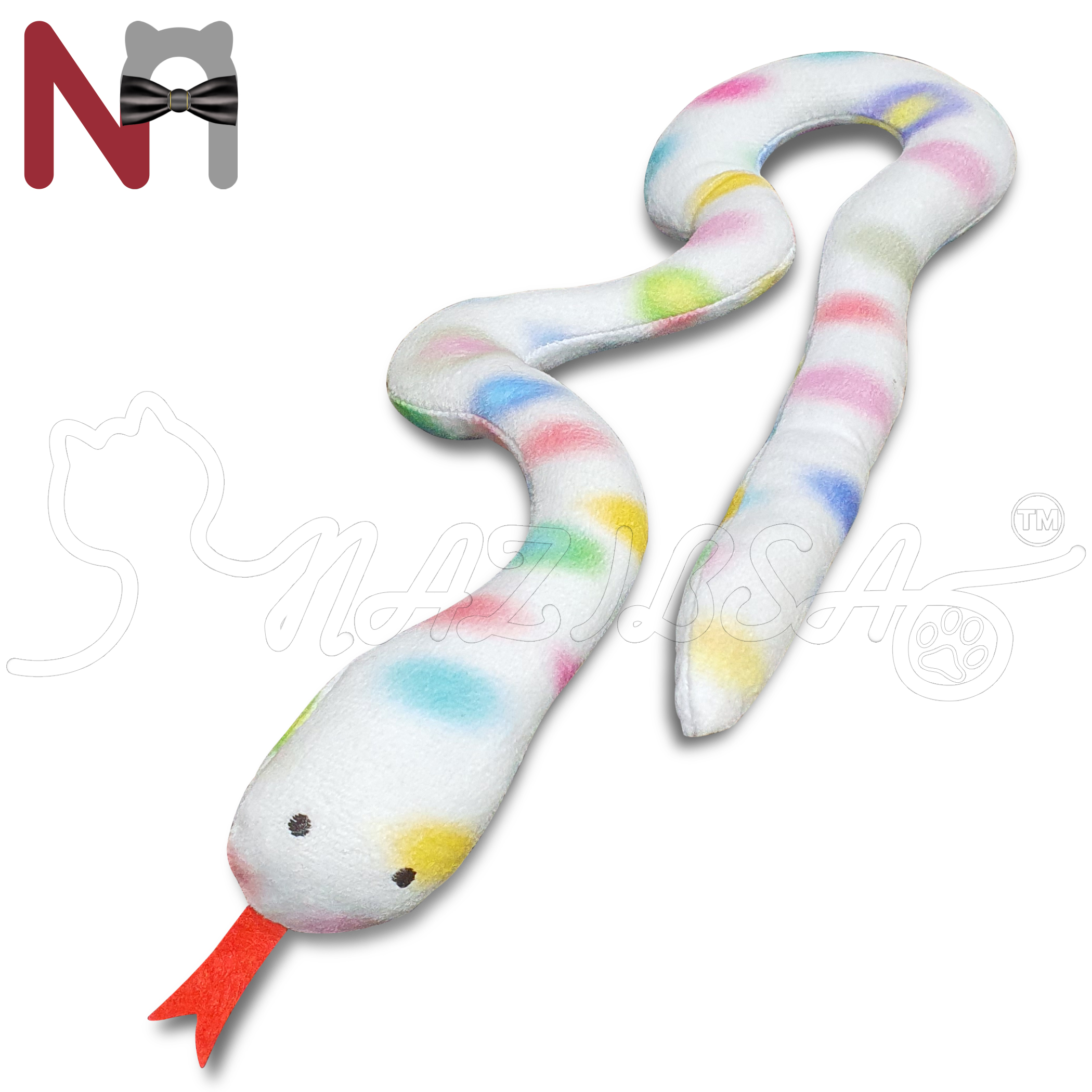 고양이 캣닢 장난감 무지개무늬 뱀 : nazibsa
