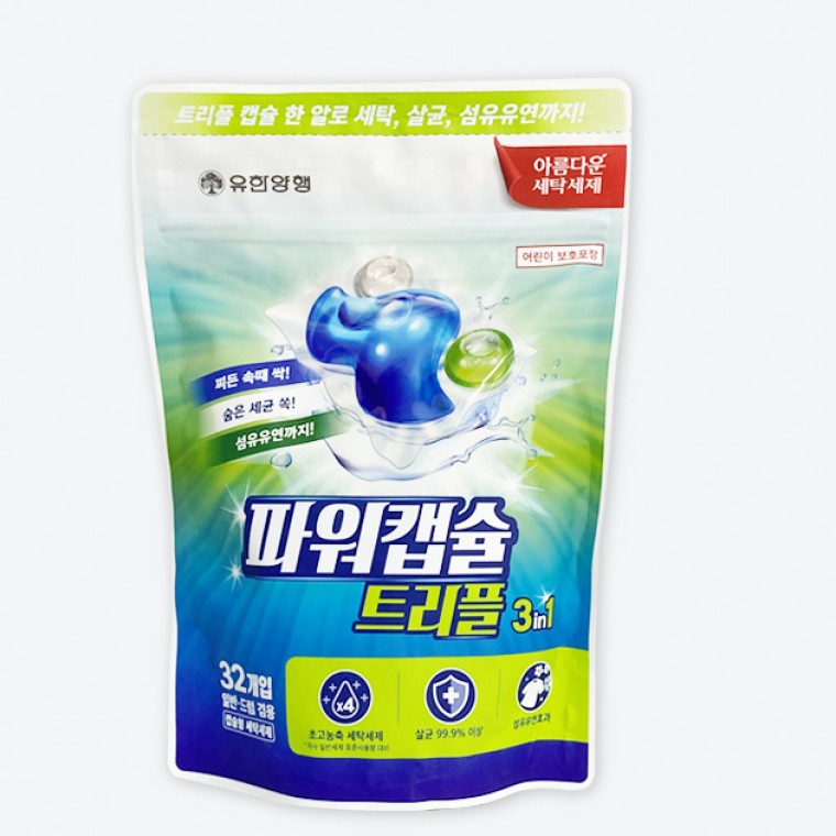 파워캡슐 트리플 32입 세탁세제 섬유유연제 : 싼토리하우스