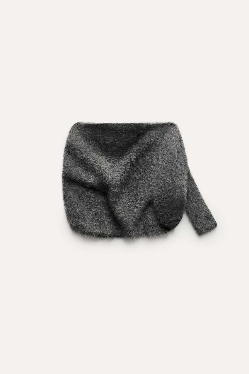 ZARA 알파카 블렌드 언밸런스 니트 암워머 케이프 알파카 혼방 소재로 제작한 언밸런스 : 겟잇몰net