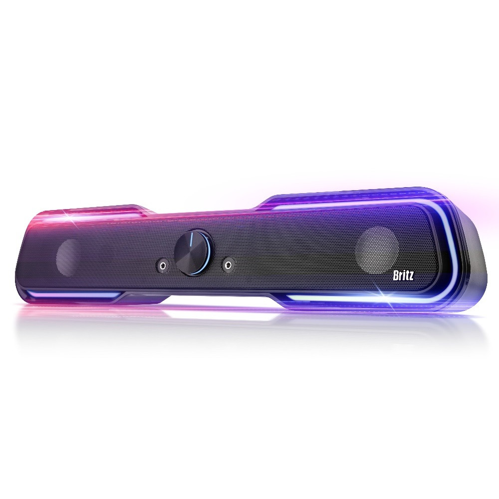 Britz 브리츠 BZ-SL10 게이밍 PC사운드바 레인보우 LED 컴퓨터 스피커 : 넥스트로드