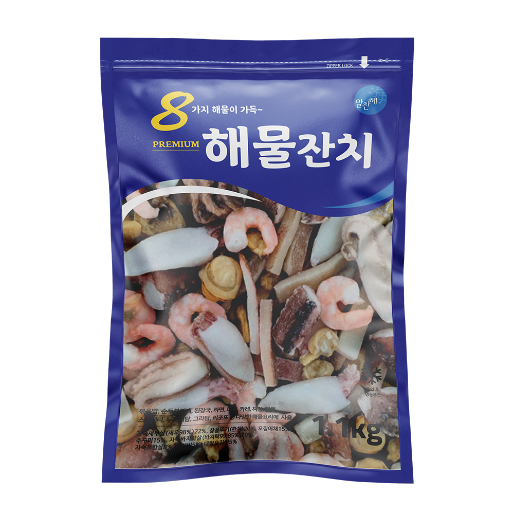 알찬해 코스트코해물잔치 1100g 냉동 해물모듬믹스 : 알찬키친