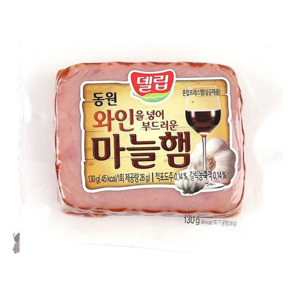 와인 햄 축산가공식품 동원 마늘햄 130g : 서치플레이스A