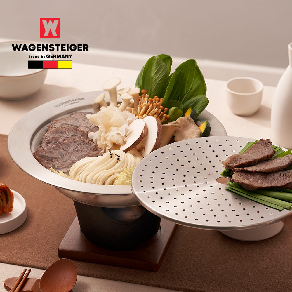 수육냄비 야채 만두 찜기 스팀 워머 인덕션 보쌈 스텐 수육접시 중 : 미쎄스킴