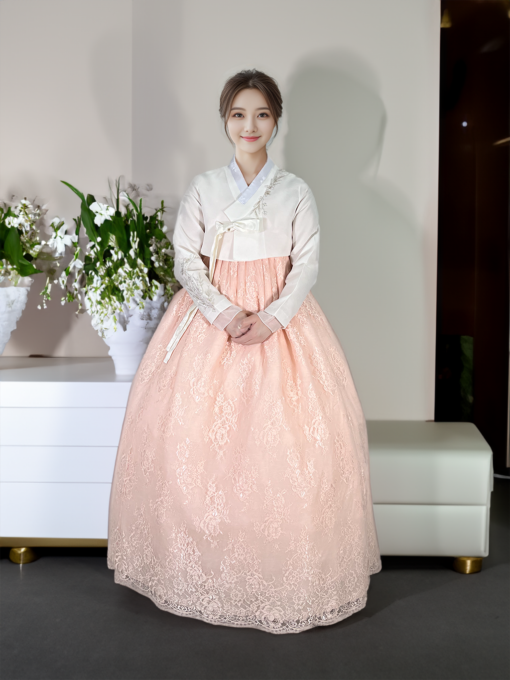 한복대여 청순봄날 졸업사진 결혼식 신부 혼주 여성 돌잔치 하객 한복 : 하비한복