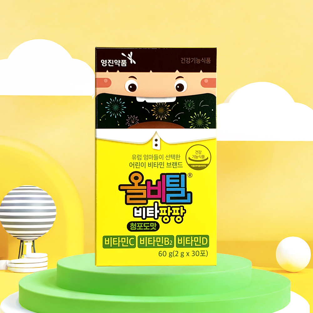 영진약품 올비틸 비타팡팡 키즈 멀티비타민 30포, 1개 : 영진약품 공식스토어