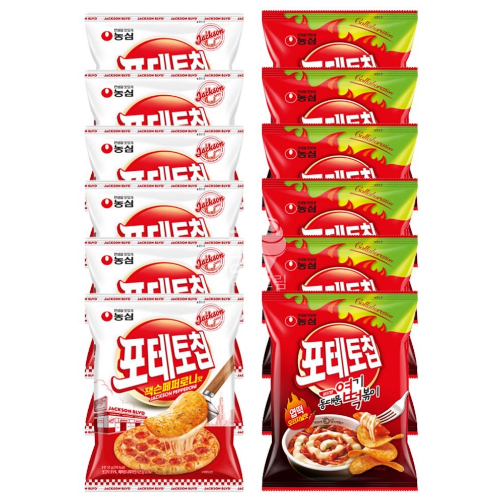 2종세트 스낵 포테토칩 6개 감자칩 농심 감자과자 : 서치플레이스5