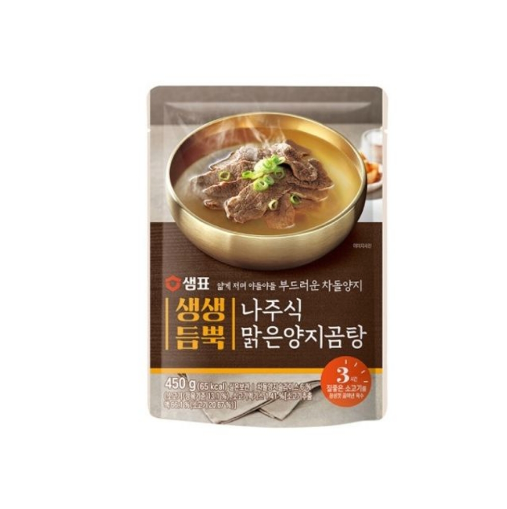 양지곰탕 맑은양지곰탕 생생듬뿍 샘표 나주식 맑은 450g : 서치플레이스