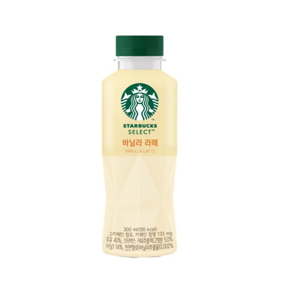 스타벅스 셀렉트 바닐라라떼 300ml x 24입 1박스 대용량 액상커피 달콤한 간식 후식 : 홈앤스쿨