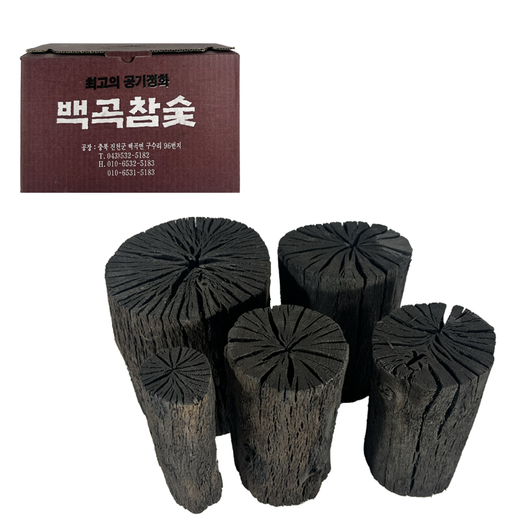 백곡 참숯 3kg 캠핑 바베큐 펜션 공기 제습 탈취 정화 숯 용 : 아이탑몰