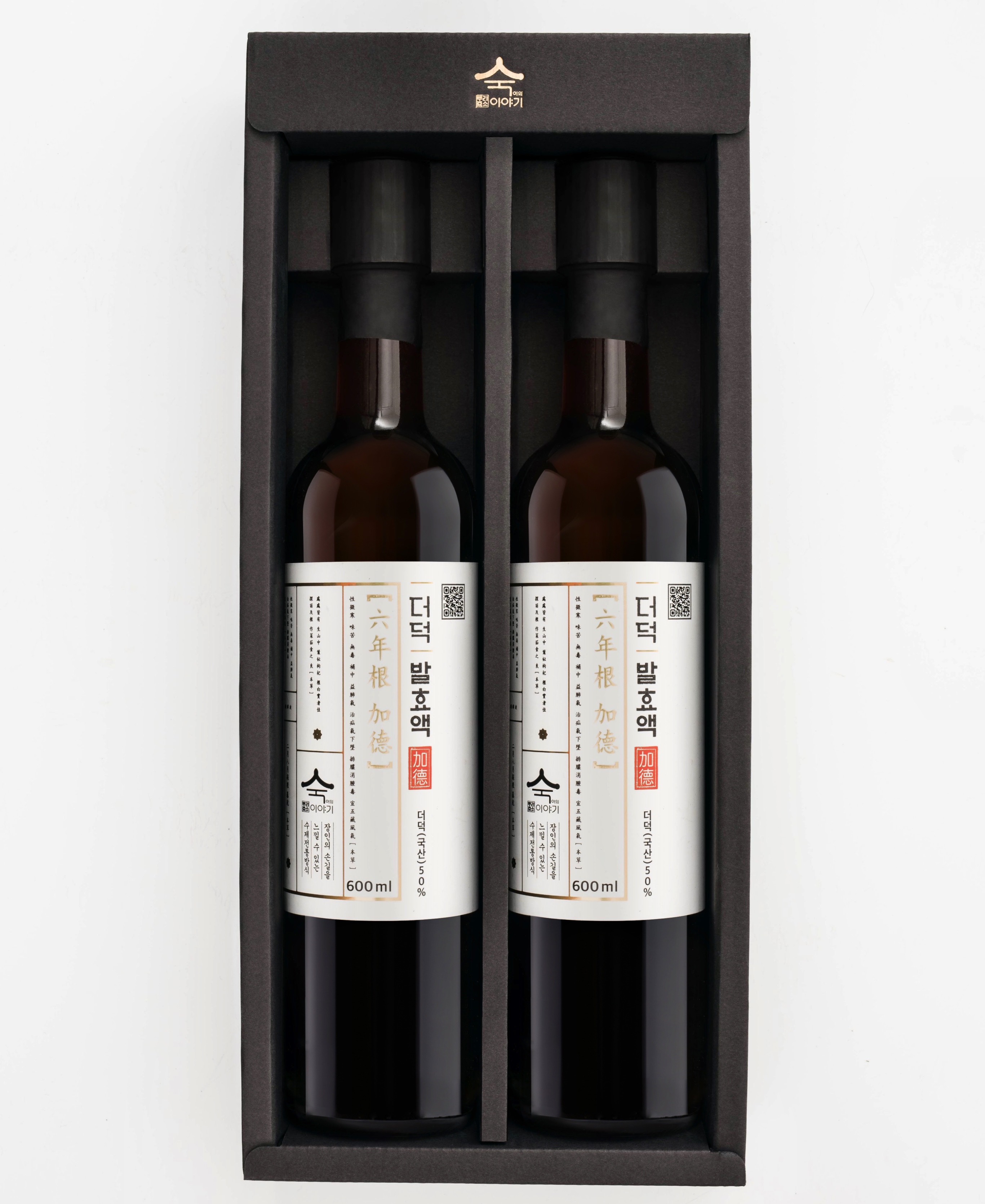 [선물세트 1호] 더덕 발효액 세트 600ml, 2병 (실온보관) : 숙이의뿌리효소이야기