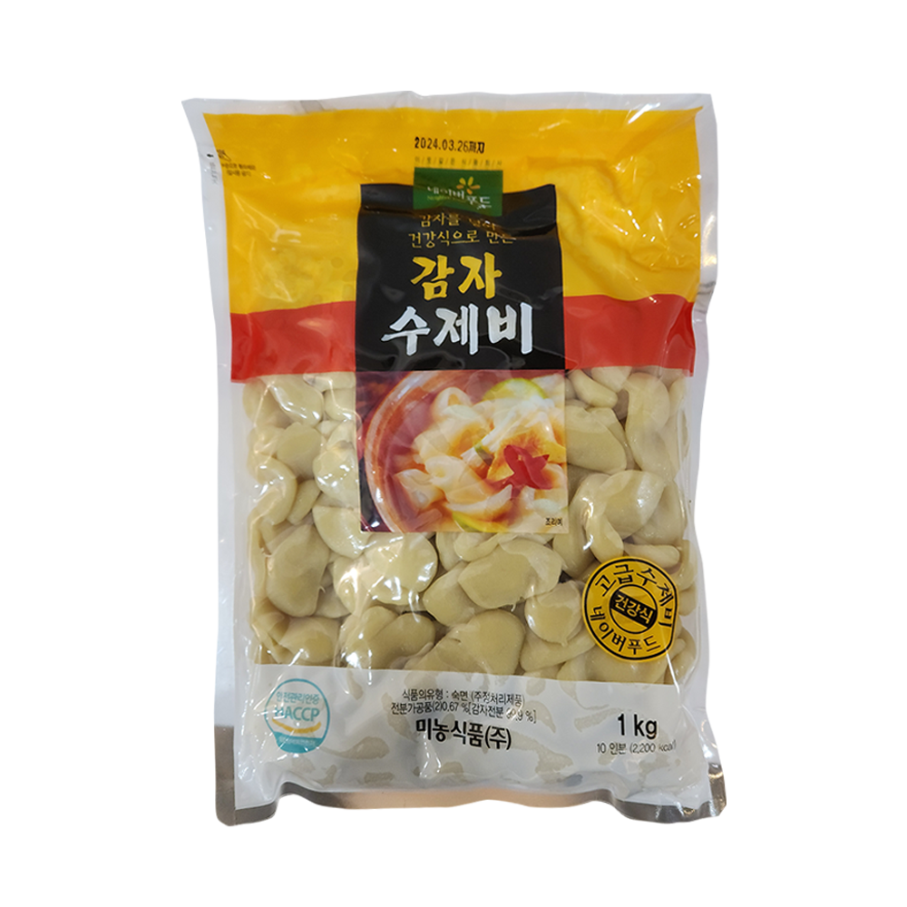 미농 감자 수제비 1kg / 감자떡 / 간편 수제비 : 행운유통몰