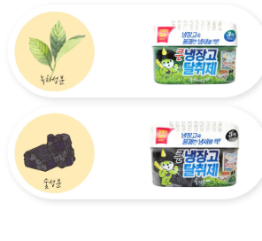 매직크린 큰냉장고 탈취제 한박스 12개입 녹차 불쾌냄세 음식냄세 제거 : 킹시장