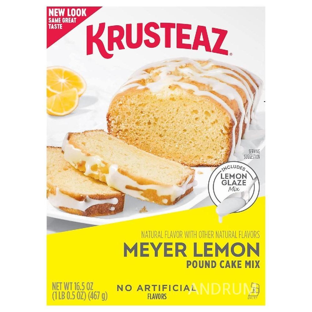 Krusteaz 크루스테아즈 메이어 레몬 파운드 케이크 글레이즈 믹스 케이크믹스 3팩세트 각 467g : 안드룸