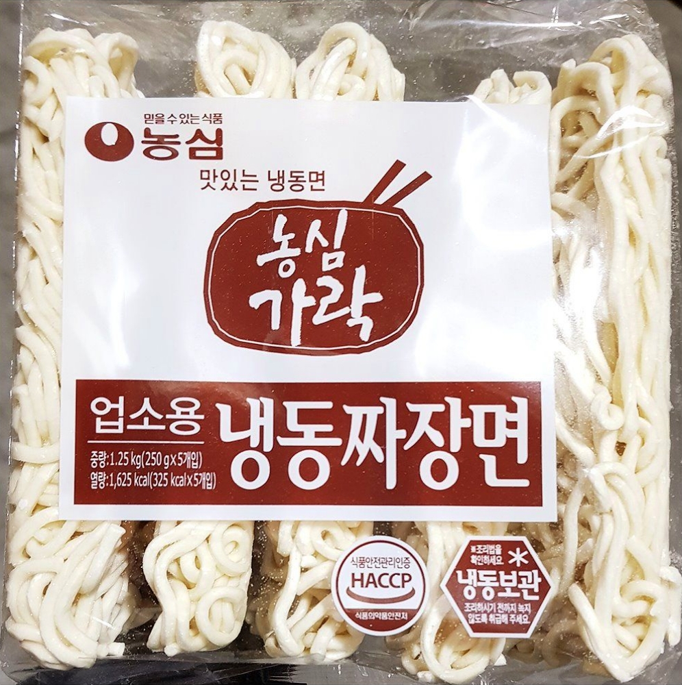 x5 짬뽕면 춘장 짜장소스 업소용 식당 식자재 농심 가락 냉동짜장면 250g : 서치플레이스2
