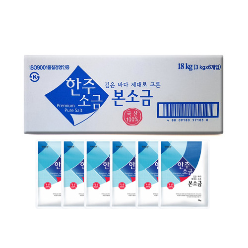 한주소금 본소금 3kg : 국산천일염유통법인