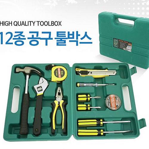 12종 공구세트 공구박스 망치 드라이버 칼 줄자 : 동숙몰