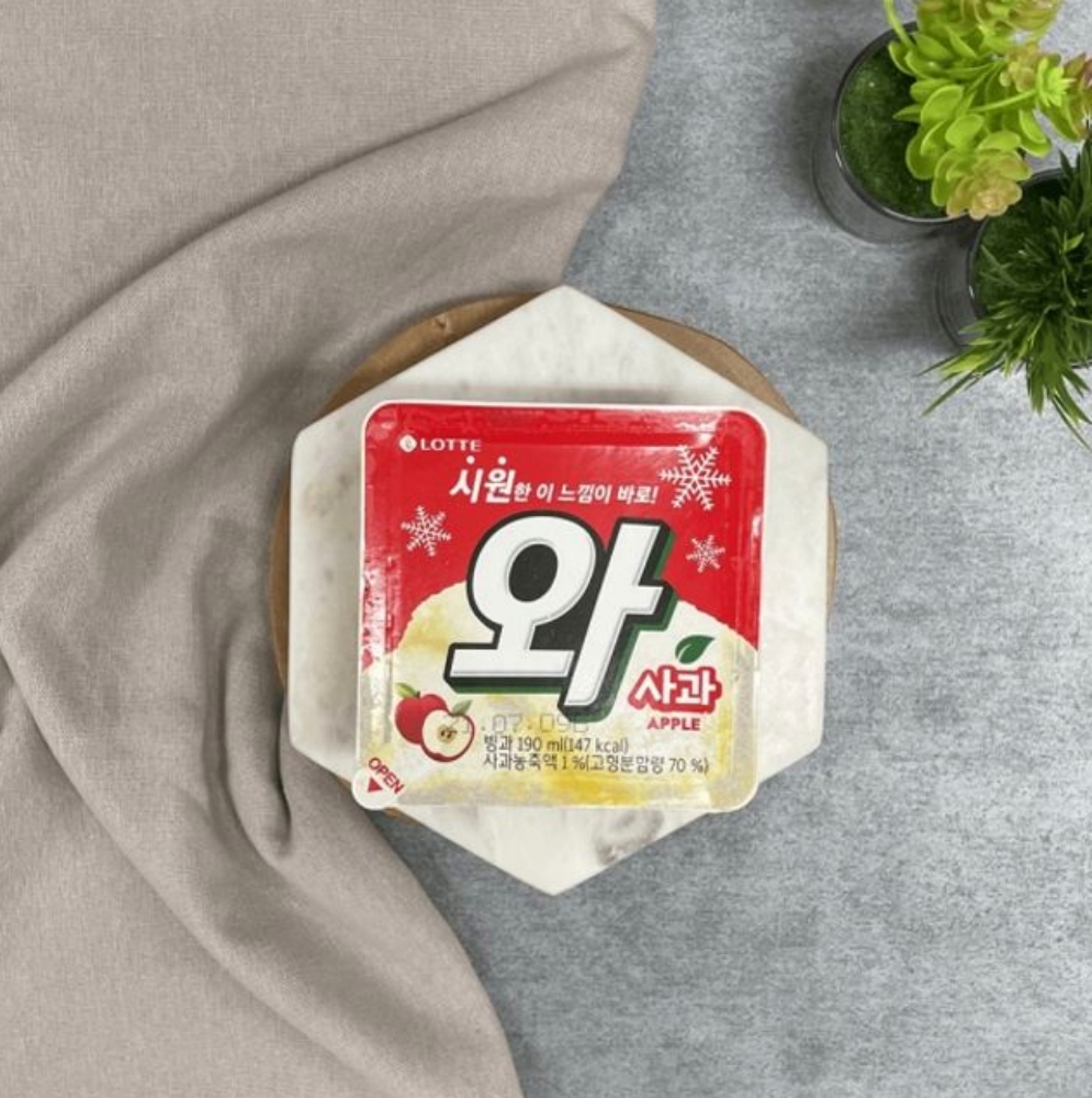 아이스크림 와사과 아이스크림도매 컵아이스크림 수놓은 맛 와 사과 16개 1박스 롯데제과 : 서치플레이스D