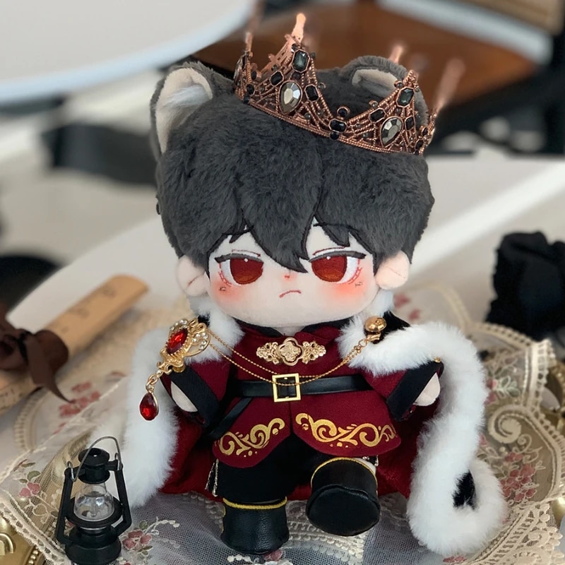 20CM 인형옷 인형 무속성 솜인형 의상 한정 수제 불꽃 프린스 화려한 옷 망토 왕관 코 : 하나STORE