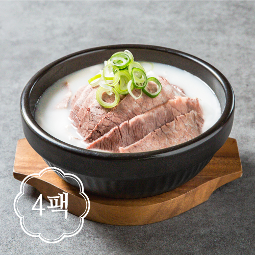 정성담 설렁탕 4팩 (2.4kg) : 정성담