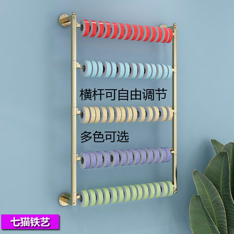 리본걸이 수납 선반 꽃집 포장지 리본 벽 스카프 실크 디스플레이 패브릭 샘플 벽걸이 : 엄여사