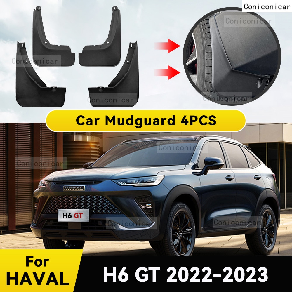 머드가드 자동차 펜더 휀더 플랩 HAVAL H6 GT 2022 2023 스플래시 전방 후방 휠 4 개 : 더알마켓