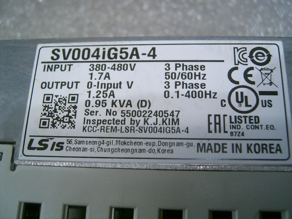 SV004IG5A-4 AC380V 1/2HP (0547) SV004 : 혹시나