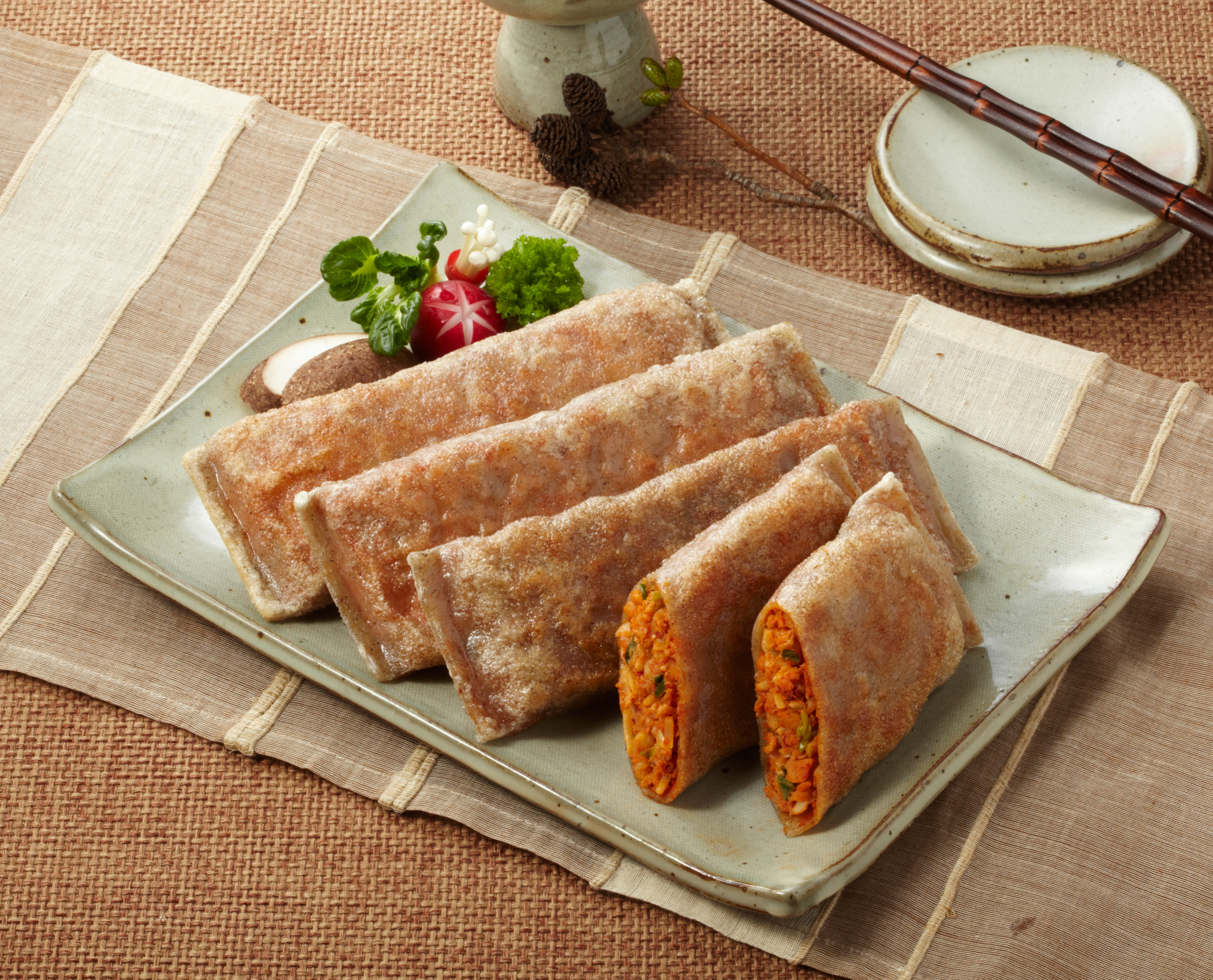 [강원도 큰엄마네] 메밀전병 맛집 꽉찬속 김치 만두 냉동 960g : 큰엄마네식품