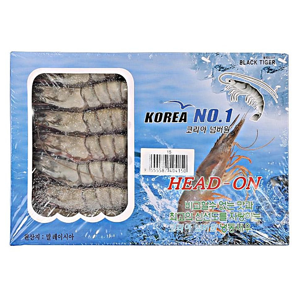넘버원 블랙 코리아 냉동 새우 450G 13-15미 냉동 : 수앤서마켓B