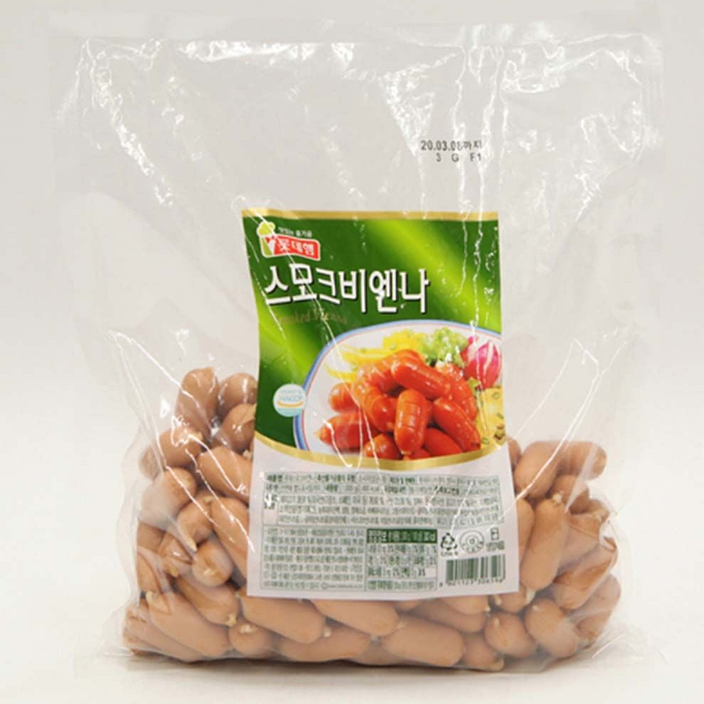 식당재료 소시지 롯데 뽀득한 스모크 비엔나소세지 1kg 식자재 : 수앤서마켓B