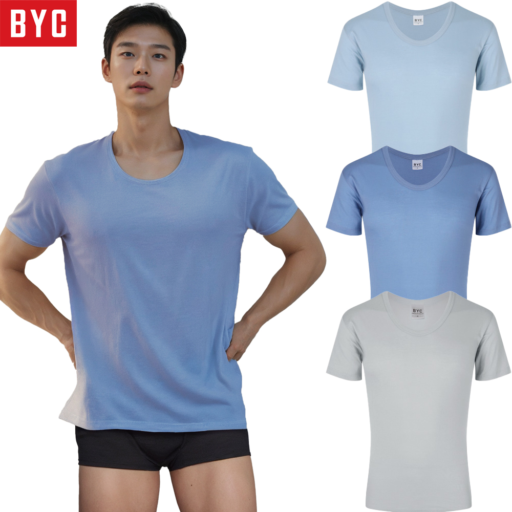 BYC 남성 반팔 런닝 순면 단색 기본 남자 티셔츠 BYC1923 : B Y C 중앙유통