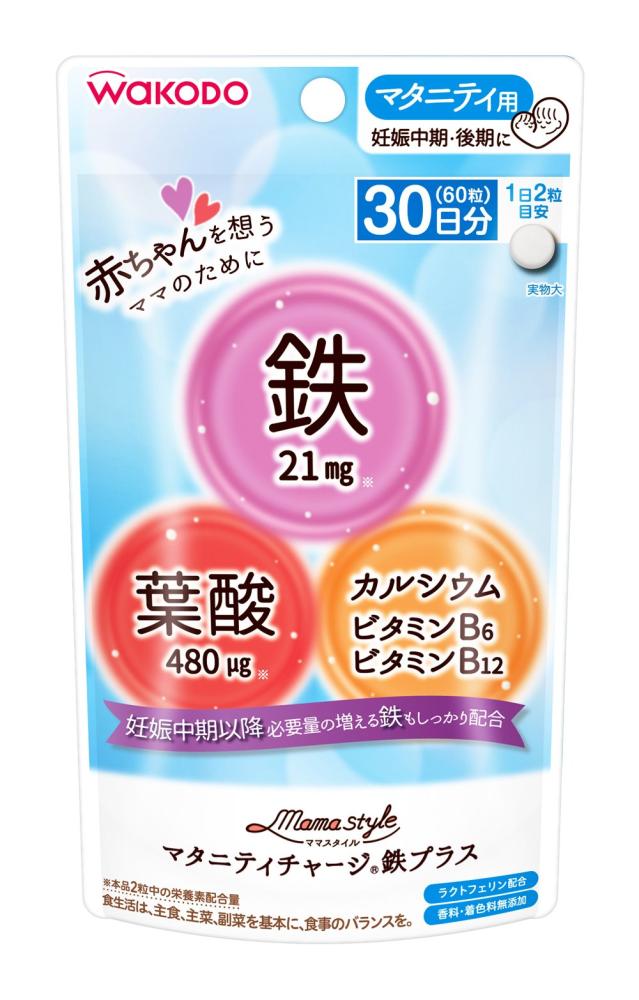 엄마 스타일 출산 충전 철 플러스 출산 용 (임신 중기 · 후기) 60 마리 (30 일 분) : Cocons Mart