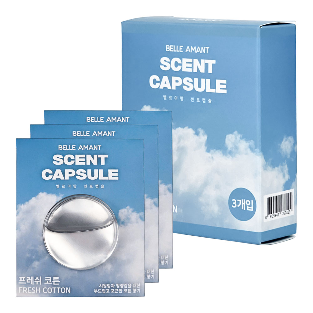 벨르아망 센트캡슐 차량용 모니터 방향제 리필 멤브레인 4ml 액체형 블랙체리 3개입 : BELLE AMANT