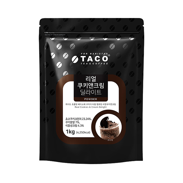 타코 리얼 쿠키앤크림 딜라이트 파우더 1kg : 빅커피스토어