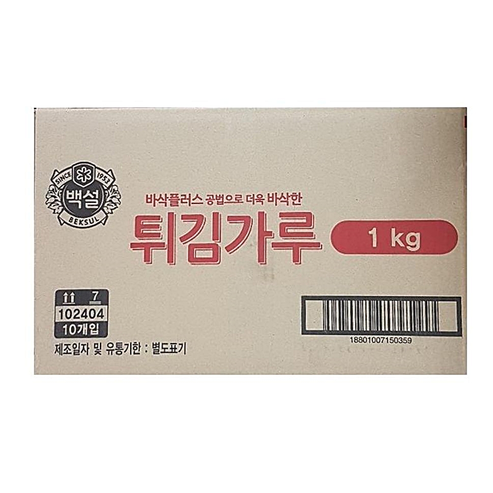 튀김가루 튀김 백설 1KG 1박스 10입 가공식품 식자재 : 수앤서마켓B