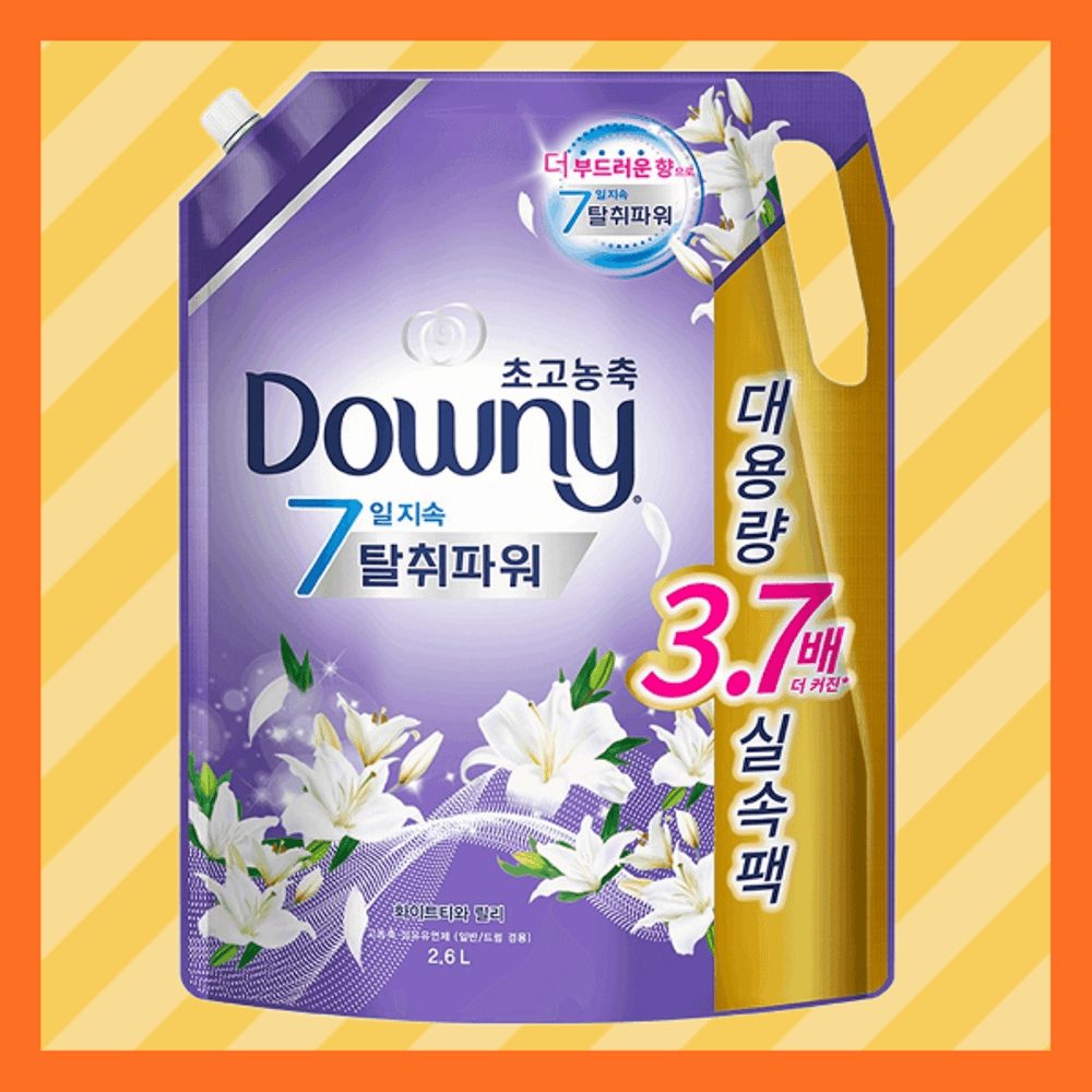 다우니 초고농축 섬유유연제 화이트 릴리향 대용량 2.6L, 1개 : 오마드팡