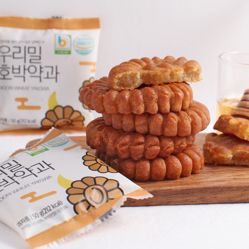 우리밀 무설탕 호박 명품 약과 디저트 약게팅 : 해나루한과