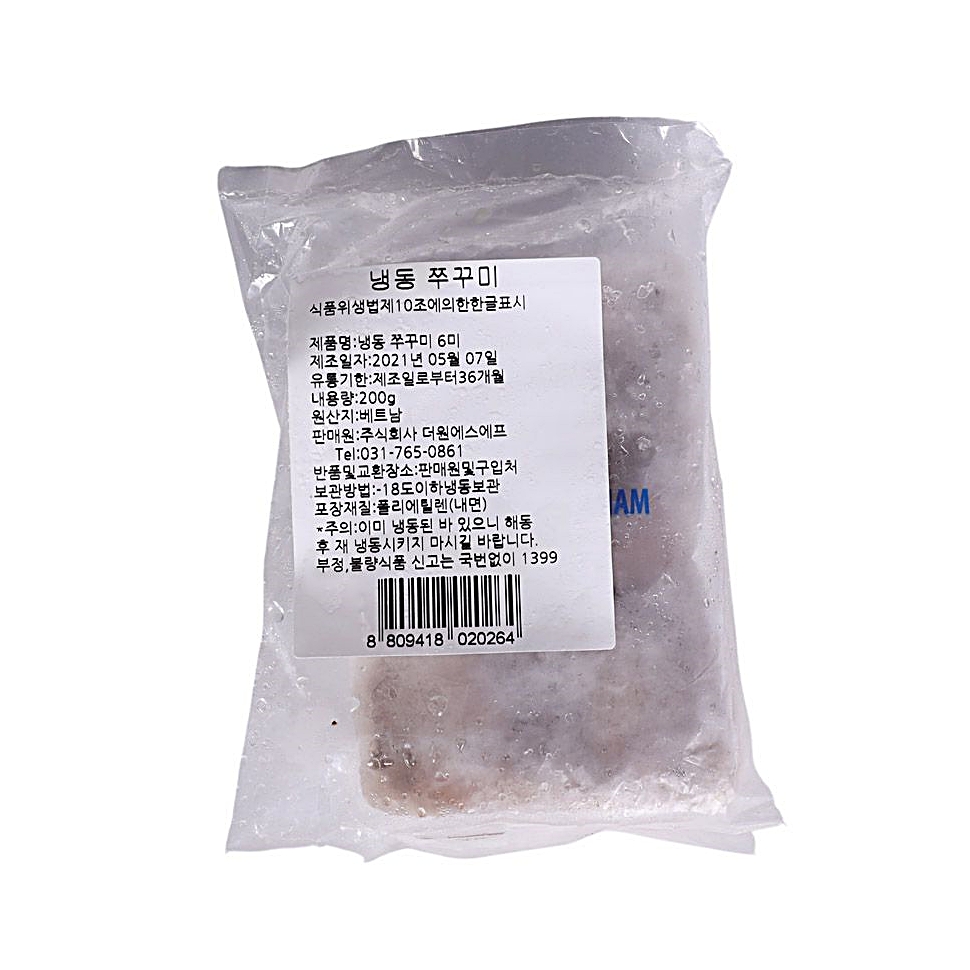 수입식자재 그로서리 고소하고 쫄깃한 냉동 쭈꾸미 6미 200g : 수앤서마켓B