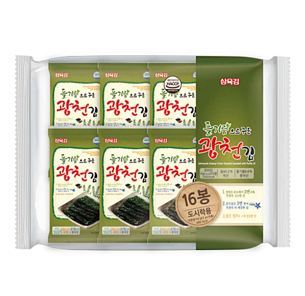 4gX16봉 도시락김 들기름광천김 : 수앤서마켓