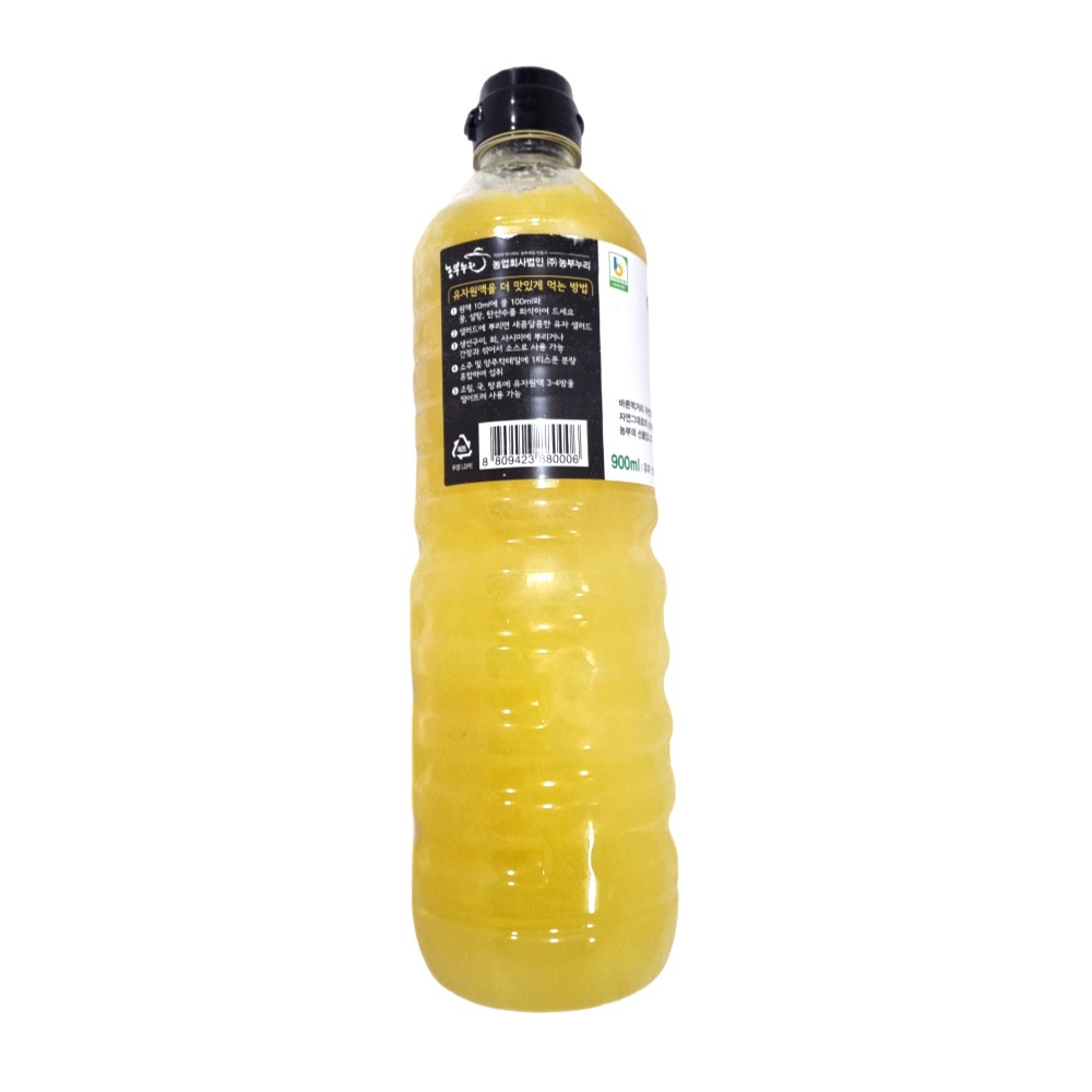 에덴식품 냉동 유자원액 900ml : 푸드베테랑